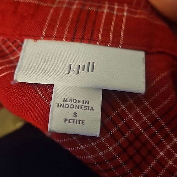 J Jill woman plaid shirt S petite long sleeve - Picture 2 of 6